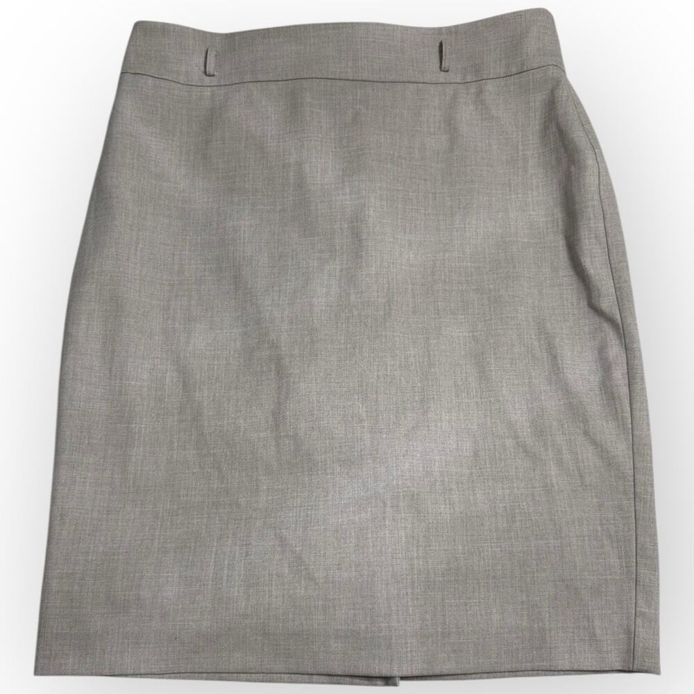 EUC Ann Taylor Petite Grey Work Skirt Size 12P